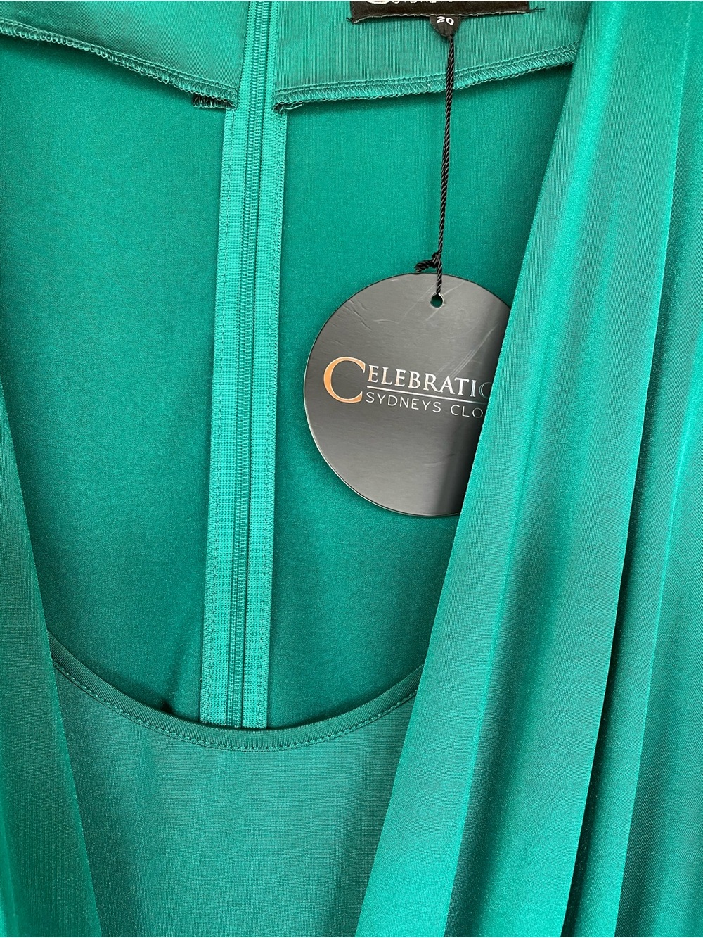 Celebrations by Sydney’s Closet Knot Front Green Dress XL -1X - Picture 7 of 11